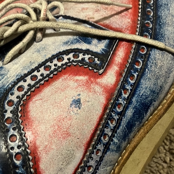 Maledetti Toscani Italian handmade brogue shoes Italy 42 patriotic colors - Picture 5 of 7